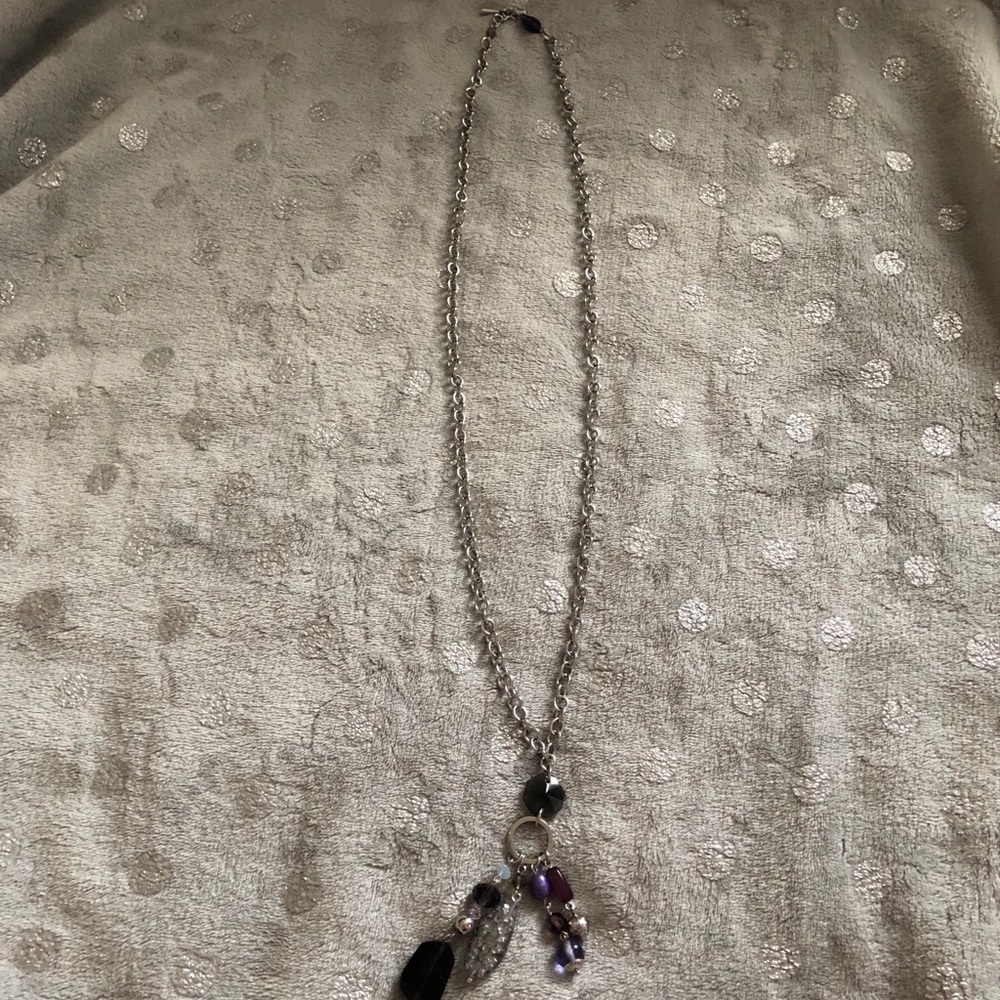 Lia Sophia silver multi-stone necklace